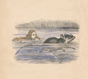 Alice Swimming with a Mouse in a Pool, 1889