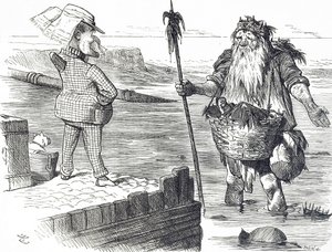 Cartoon Commenting on the Pollution of the Thames in London by John Tenniel
