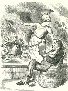 Neutrality Under Difficulties: Benjamin Disraeli Refusing to Take Action Over the Russo-Turkish War. John Tenniel Cartoon from Punch