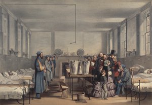 Queen Victoria and Prince Albert Visiting Soldiers Wounded in the Crimean War, at Brompton Hospital, Chatham, 1855 by John Tenniel