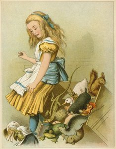 She tipped over the fairy-box from Alice