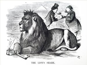 The British government authorising the Rothschilds to buy out shares of the Suez Canal