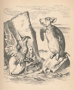The Mock Turtle, The Gryphon and Alice by John Tenniel