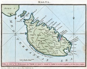 Chart of Malta by John Thomas Serres