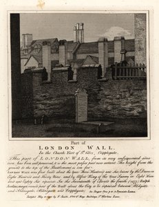 Part of the Ancient London Wall in the Churchyard of St Giles, Cripplegate, London