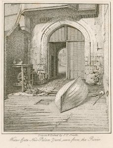 Water Gate, New Palace Yard, Westminster Palace by John Thomas Smith