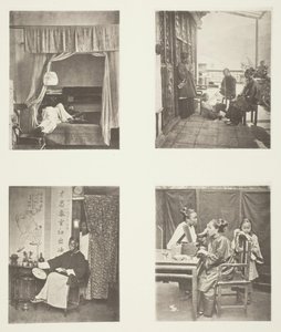 A Whiff of the Opium Pipe at Home, After Dinner, Reading for Honours, The Toilet, c. 1868 by John Thomson