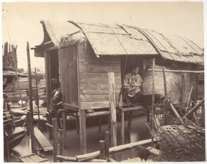 Dwelling on the Water, Canton by John Thomson