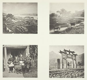 Part of Foochow Foreign Settlement, Terracing Hills, Foochow Field Women, A Memorial Arch, c. 1868 by John Thomson