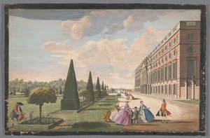 View of Hampton Court Palace in London from the East Side