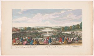 View of the Orange Trees in Front of the Orangerie of the Palace of Versailles A View of the Orange-Tree Garden at Versailles (title on object) by John Tinney