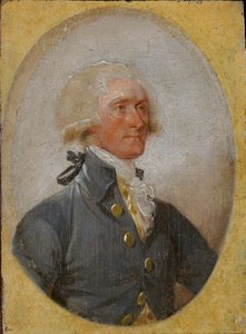 Miniature Portrait of Thomas Jefferson at Age 33 by John Trumbull