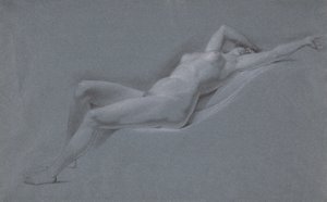 Reclining Nude, Front View by John Trumbull