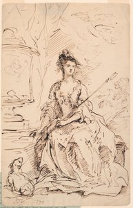 Portrait of a Lady (Peg Woffington?) as a Shepherdess