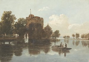 A Castle at the Waterside by John Varley