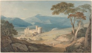 Harlech Castle and Snowdon by John Varley