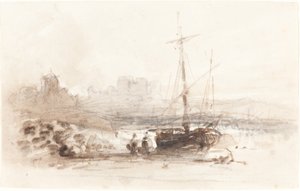 Sailboat on a Beach by John Varley