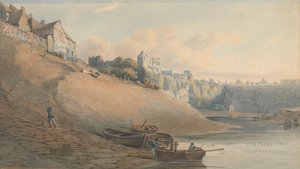 View of Chepstow Castle, Monmouthshire, from Under the Bridge