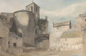 Fortified Entrance to a Welsh Town East Gate of Caernarvon by John Varley I