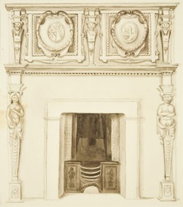 Chimneypiece formerly in the 
