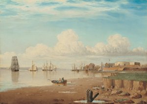 Ships on the Humber and the South Blockhouse, early 1830s by John Ward