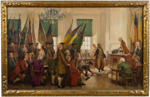 Captured Flags from Yorktown Laid at the Feet of Congress