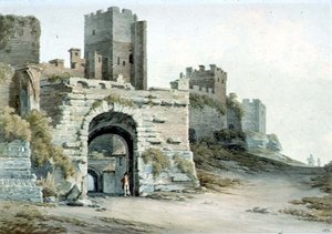 Porta Tiburtina (now Porta di San Lorenzo), Rome, seen inside by John Warwick Smith