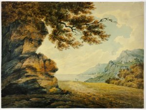 Two Figures Looking at Bay