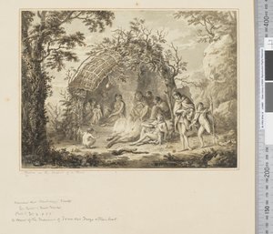 Natives in the Interior of a Hut by John Webber