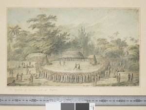 The Reception of Captain Cook in Hapaee by John Webber