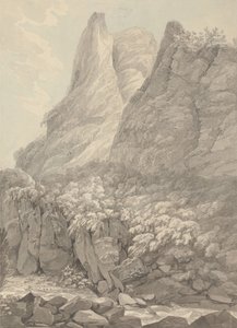 Thurshouse Tor from the River Manifold, Derbyshire by John Webber