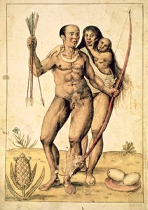 A Native American Family, c.1585-87 by John White