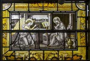 Oxford, Trinity College, The Annunciation by John William Brown