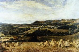 Cartmel Priory and Langdale Pikes by John William Buxton Knight