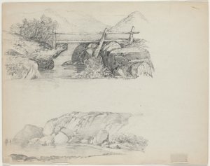 Bridge over Rocky Stream by John William Casilear