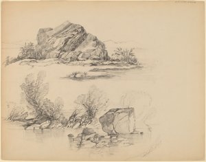 Rocks Along a Lakeshore by John William Casilear