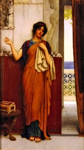 A Stitch in Time (Idle Thoughts) by John William Godward
