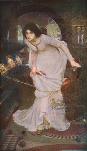 The Lady of Shalott Looking at Lancelot by John William Waterhouse