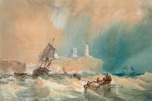A Trading Brig Running Out of Tynemouth by John Wilson Carmichael