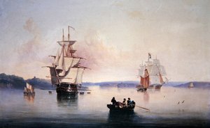 Saltash Creek- Near Plymouth by John Wilson Carmichael
