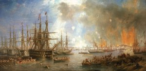 The bombing of Sveaborg, August 9 by John Wilson Carmichael