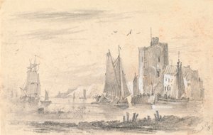 Harbor Scene by John Wilson Ewbank