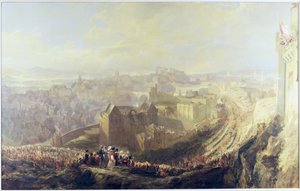 The Entry of George IV into Edinburgh from the Carlton Hill by John Wilson Ewbank