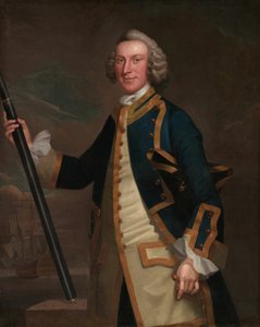 Portrait of a naval officer, 1749-58 by John Wollaston