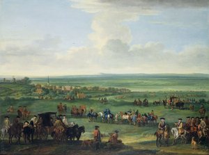 George I at Newmarket, 4th or 5th October 1717 by John Wootton