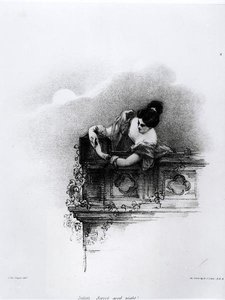 Fanny Kemble as Juliet, Sweet Good Night, engraved by Richard James Lane