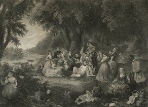 The Picnic on The Fourth of July, c.1864 by John and Hollyer Rogers