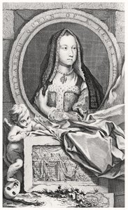 Portrait of Elizabeth of York (1465-1503) 1747 by John and Paul after Knapton
