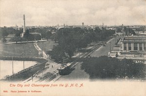 The City and Chowringhee from the Y.M.C.A., early 20th century