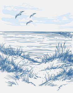 Blue Coastal Serenity